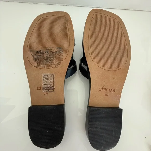 Chico's Ilaria Black Slide Sandals Size 7 - Picture 7 of 7